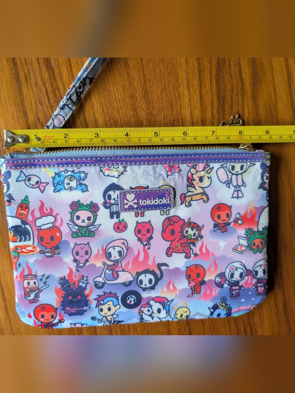 Jujube x Tokidoki Naughty Or Nice Zip Clutch W/Detachable Wristlet Strap - Picture 2 of 8